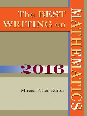 cover image of The Best Writing on Mathematics 2016